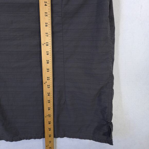 Howe Shirt Mens Large Gray Striped Short Sleeve Cuban Collar Button Up Casual - Picture 6 of 10